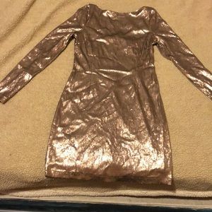Kardashian Kollection gold sequin party dress